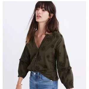 Madewell embroidered top